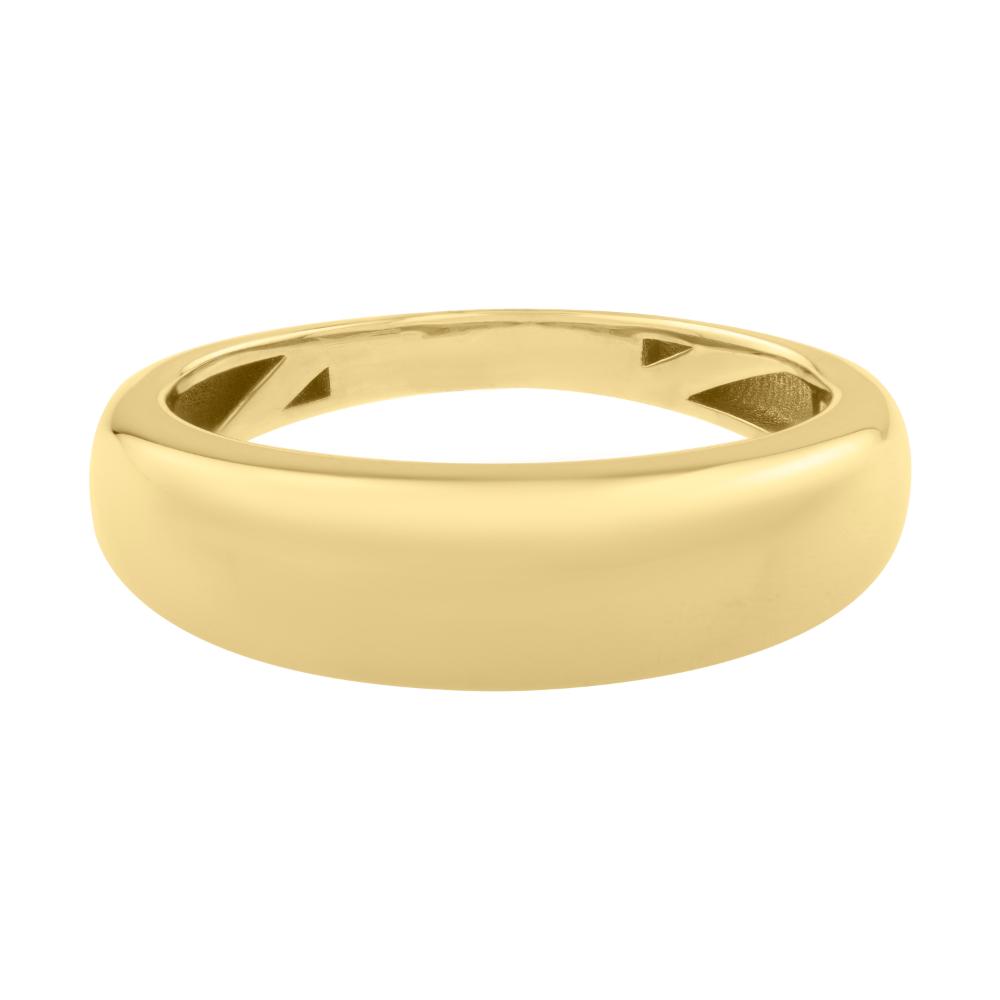 14K Gold Dome Ring for Women - Elegant Stackable Band Jewelry - Perfect for Everyday Wear, Gifts & Special Occasions