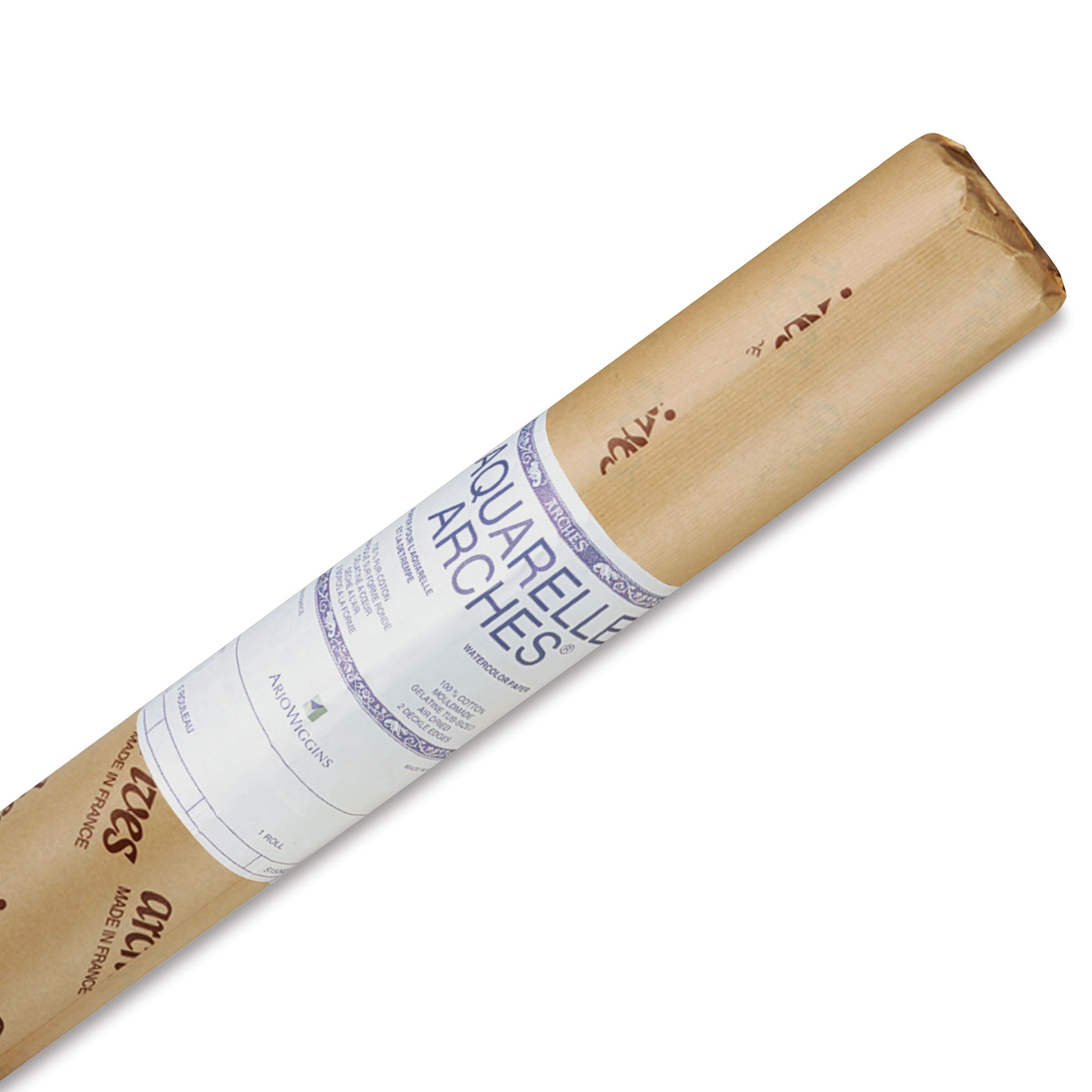 Premium Arches Watercolor Paper Roll - 51in x 10yd 100% Cotton Natural White Hot Press Paper - 156lb Heavyweight Artist Paper for Watercolor, Gouache, Ink & Acrylic Painting - Ideal for Studio, Classroom & Professional Art Projects