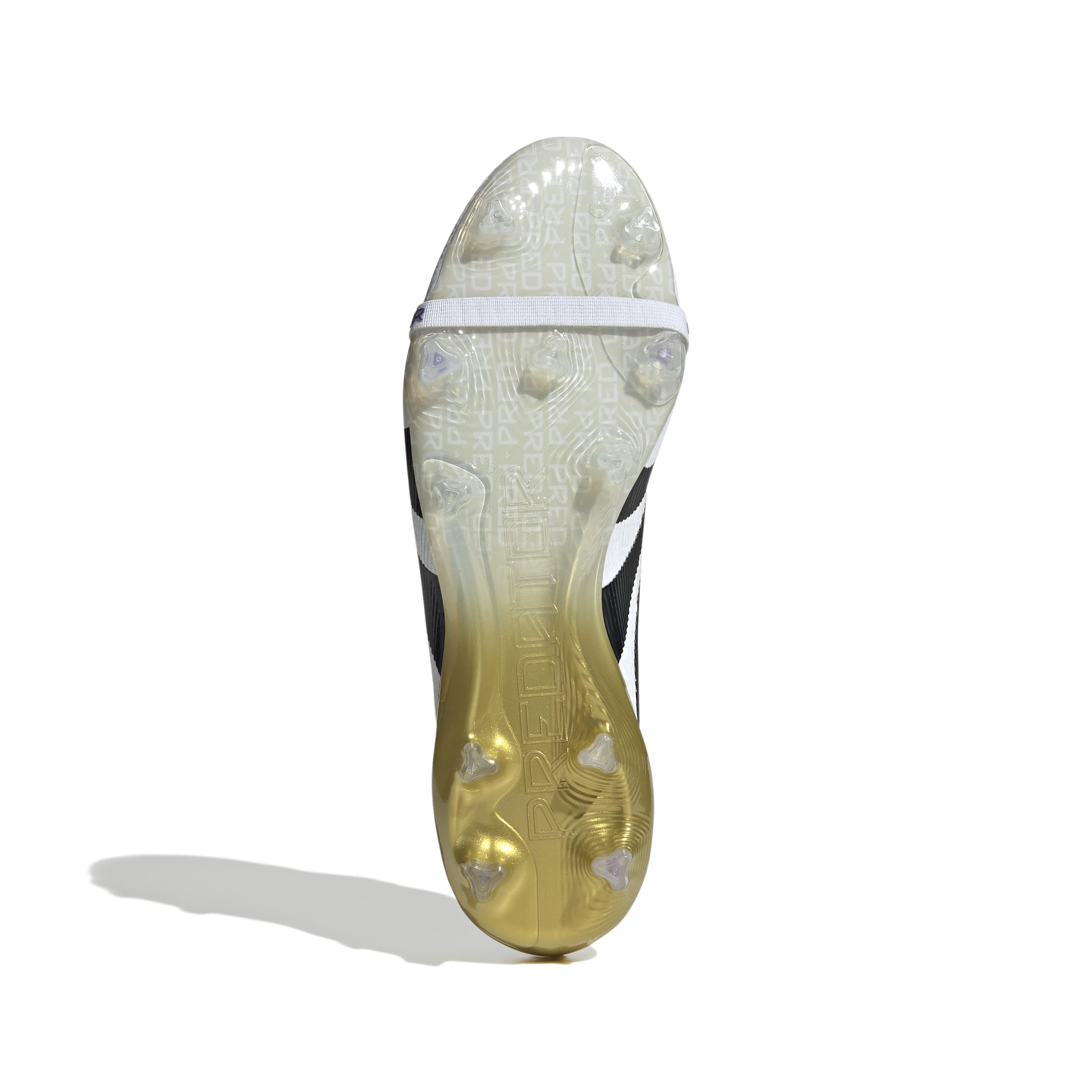 Adidas Predator Elite FG Soccer Cleats - White/Core Black/Gold Metallic - Fold Over Tongue Design for Enhanced Fit - Perfect for Competitive Matches & Training Sessions