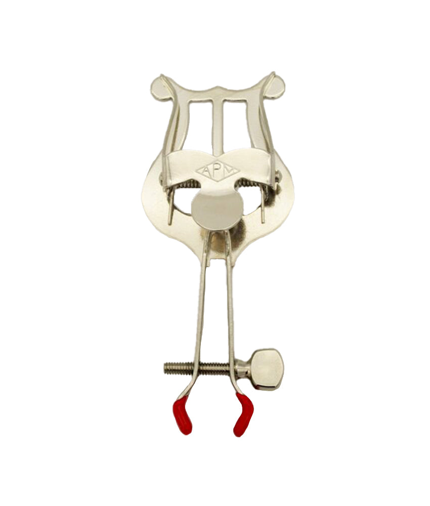 APM Trumpet Padded Clamp On Lyre - Nickel Plated Sheet Music Holder for Brass Instruments | Perfect for Marching Band, Practice & Performances