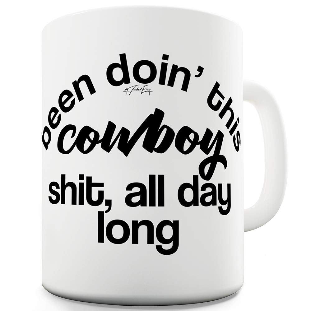 15 OZ Funny Cowboy Mug - Unique Gift for Women - Perfect for Coffee, Tea & Office Use