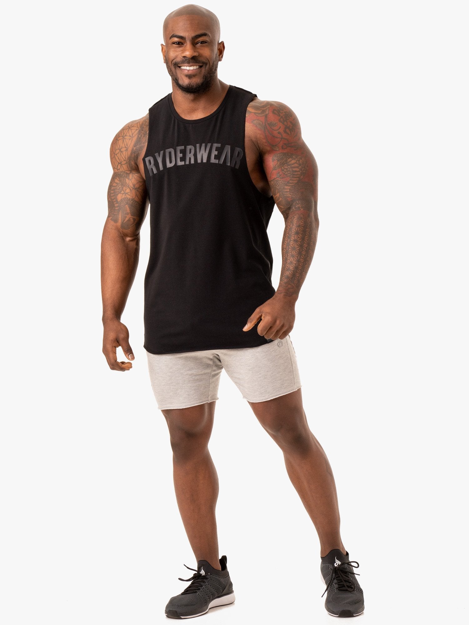 Force 6 Track Shorts - Men's Athletic Running Shorts Grey Marl for Gym, Workout & Casual Wear
