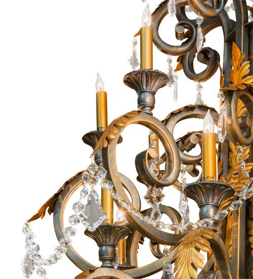 32-Light Crystal Chandelier for Dining Room - Elegant Modern Ceiling Light Fixture with LED Bulbs for Home Decor, Wedding, Restaurant & Hotel Lighting