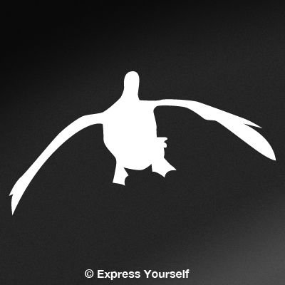 Express Yourself Products Solo Drake (White - Reverse Image - Large) Waterproof Decal Sticker - Waterfowl Collection for Cars, Windows & Outdoor Use