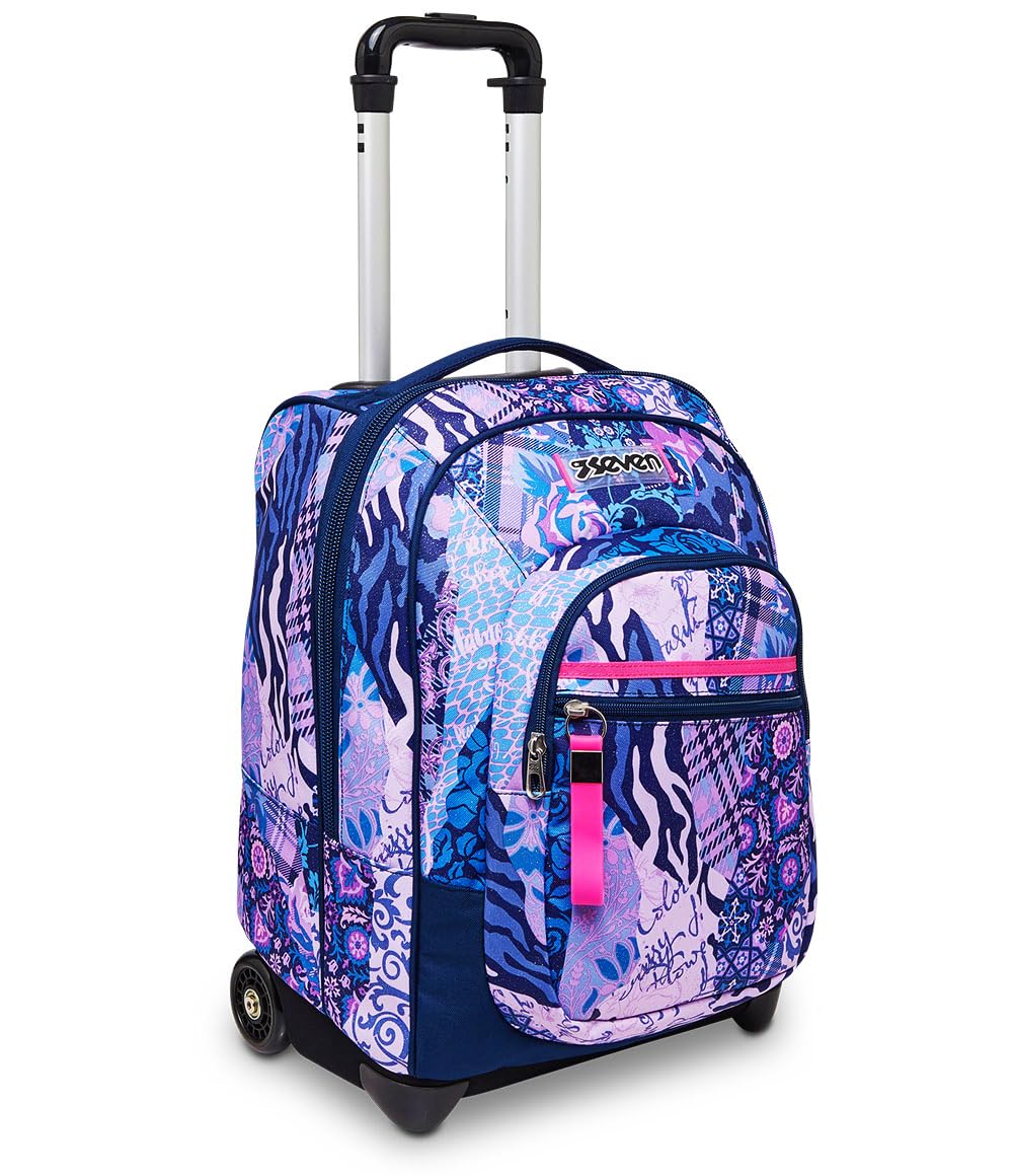 Dotcatty Girl Trolley for Kids & Teens - Multicolor One Size - Perfect for School, Travel & Shopping