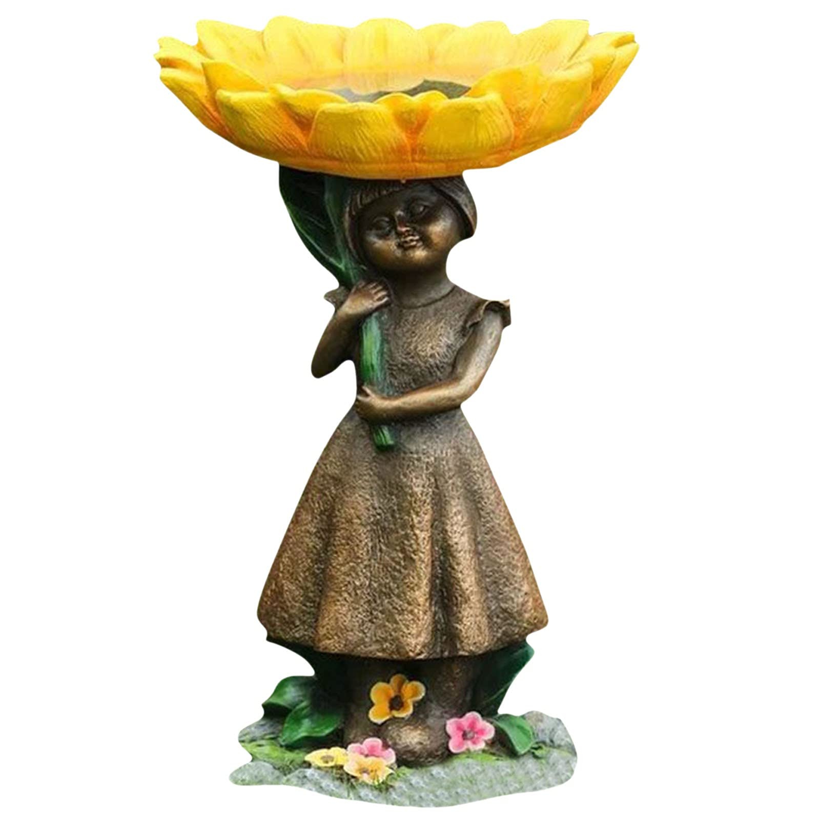 Yiser Handmade Polyresin Heated Bird Bath & Wild Bird Feeder - Outdoor Hummingbird Feeder for Patio, Lawn & Garden - Attracts Cardinals, Finches & Wild Birds - Perfect for Winter Bird Feeding, Backyard Birdwatching & Wildlife Photography - Great for Nature Lovers & Garden Decor - Ideal for Cold Weather Bird Care, Outdoor Decor & Relaxing Nature Observation