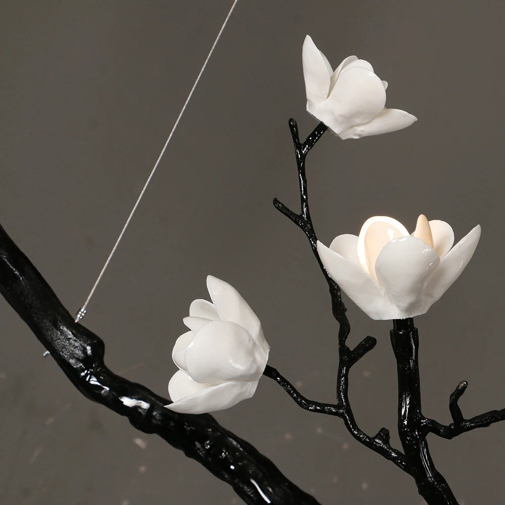 Dimmable Rustic Tree Branch Chandelier - Handcrafted Wooden Ceiling Light Fixture for Farmhouse, Cabin & Bedroom Decor | Perfect for Dining Room, Living Room & Outdoor Patio Lighting