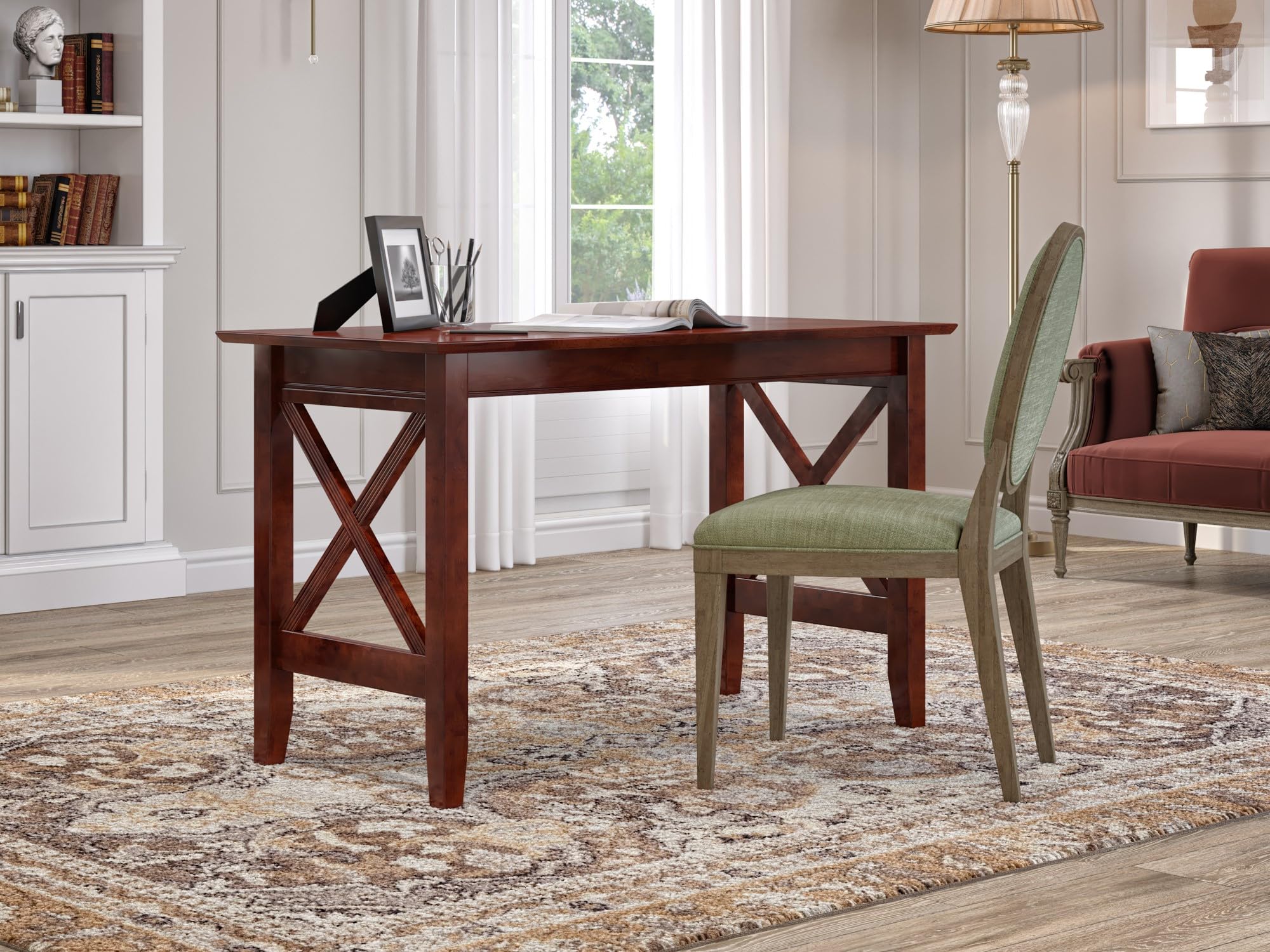 Solid Wood Multi-Purpose Desk - Home Office Writing Desk, Craft Table & Computer Workstation for Study, Work & Creative Projects