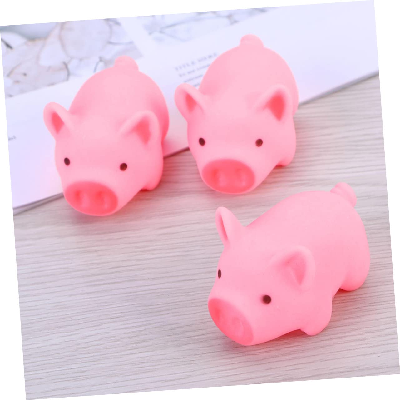 VICASKY 30 Pcs Pinch Piggy Bath Toys - Cute Pig Shaped Squeaky Plastic Bathtub Toys for Kids | Fun Sensory Play & Bath Time Entertainment