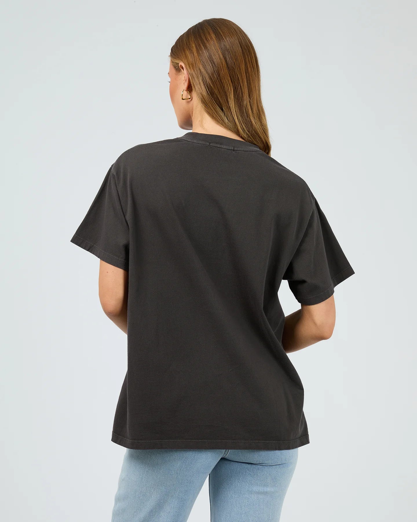 Wanderlust Oversized T-Shirt - Soft Washed Black Cotton Tee for Women | Casual Streetwear, Travel & Everyday Comfort