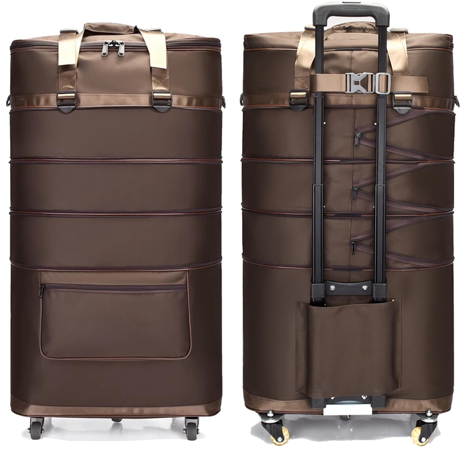 ELDA Expandable Foldable Heavy Duty Suitcase with Trolley Wheels - Extra Large Travel Luggage Bag for Men & Women (1 Pack) | Perfect for Air Travel, Business Trips & Vacation Getaways