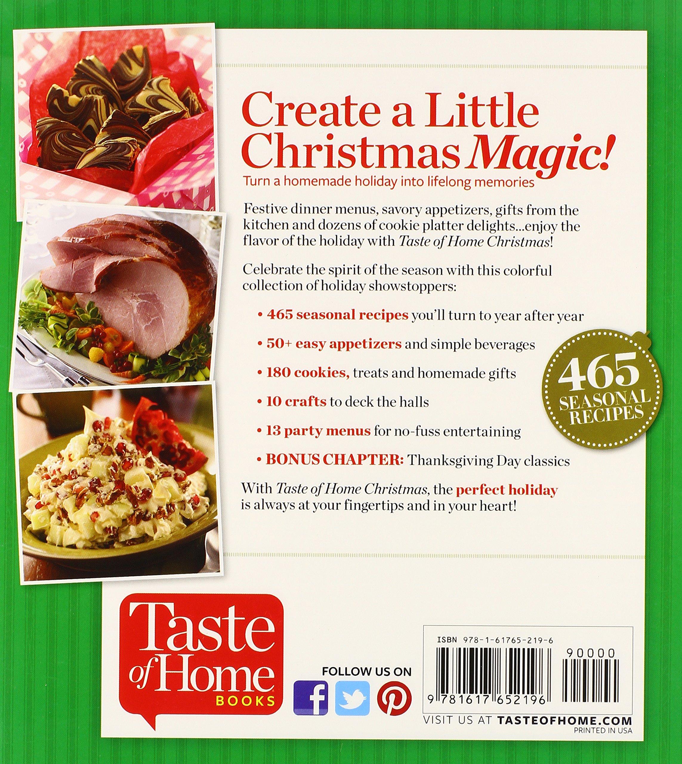 Taste of Home Christmas Cookbook - Holiday Recipes for Festive Meals & Baking | Perfect for Family Gatherings & Seasonal Celebrations