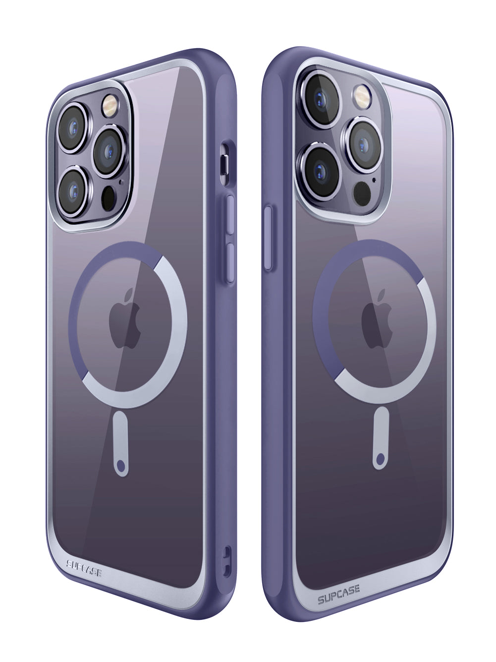 iPhone 14 Pro Max 6.7 Inch Unicorn Beetle MAG Slim Clear MagSafe Case - Shockproof Protective Cover with Magnetic Alignment (Deep Purple) | Perfect for Daily Use, Travel & Wireless Charging