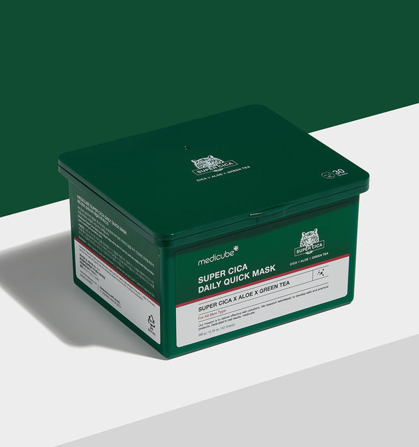 Medicube Super Cica Daily Quick Mask 30 Sheets - Korean Skincare for Acne & Sensitive Skin - Perfect for Daily Hydration & Soothing