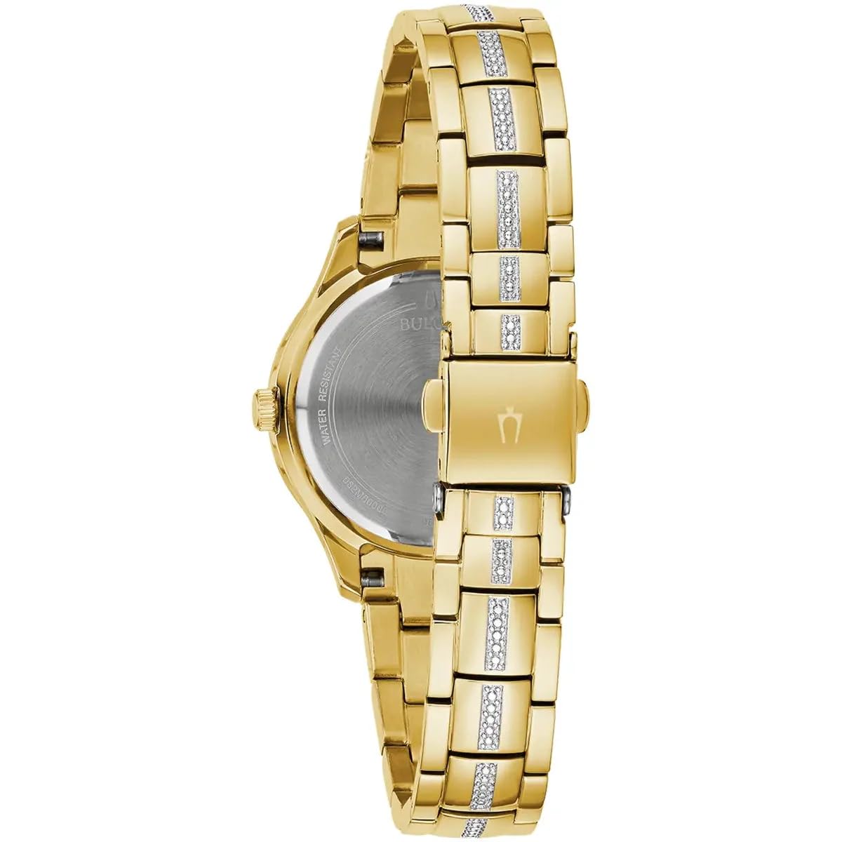 Bulova Ladies' Crystal Phantom Quartz Watch with Mother-of-Pearl Dial & Small Second Hand - Elegant Dress Watch for Women, Perfect for Office, Party & Special Occasions