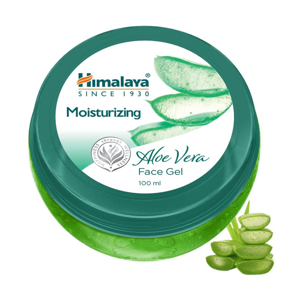 Himalaya Moisturizing Aloe Vera Face Gel 100ml - Soothing Hydration for Dry & Sensitive Skin (Pack of 2) | Perfect for Daily Skincare Routine & Sunburn Relief