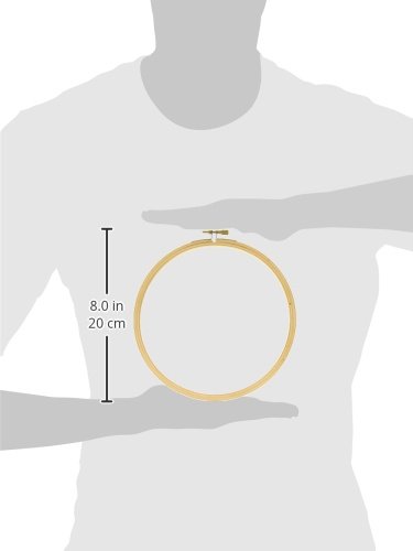 Darice 7 Inch Natural Wood Embroidery Hoop for Cross Stitch, Needlework & Craft Projects - Perfect for DIY Art, Home Decor & Gift Making