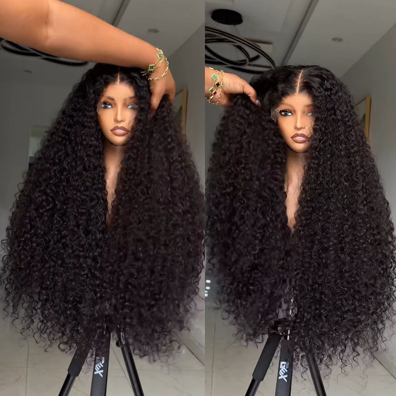 15A Grade Small Curly Human Hair Wig - Eullair Double Drawn with Full Ends Transparent HD Lace Frontal Wigs for Women | Natural Look for Daily Wear, Parties & Special Occasions