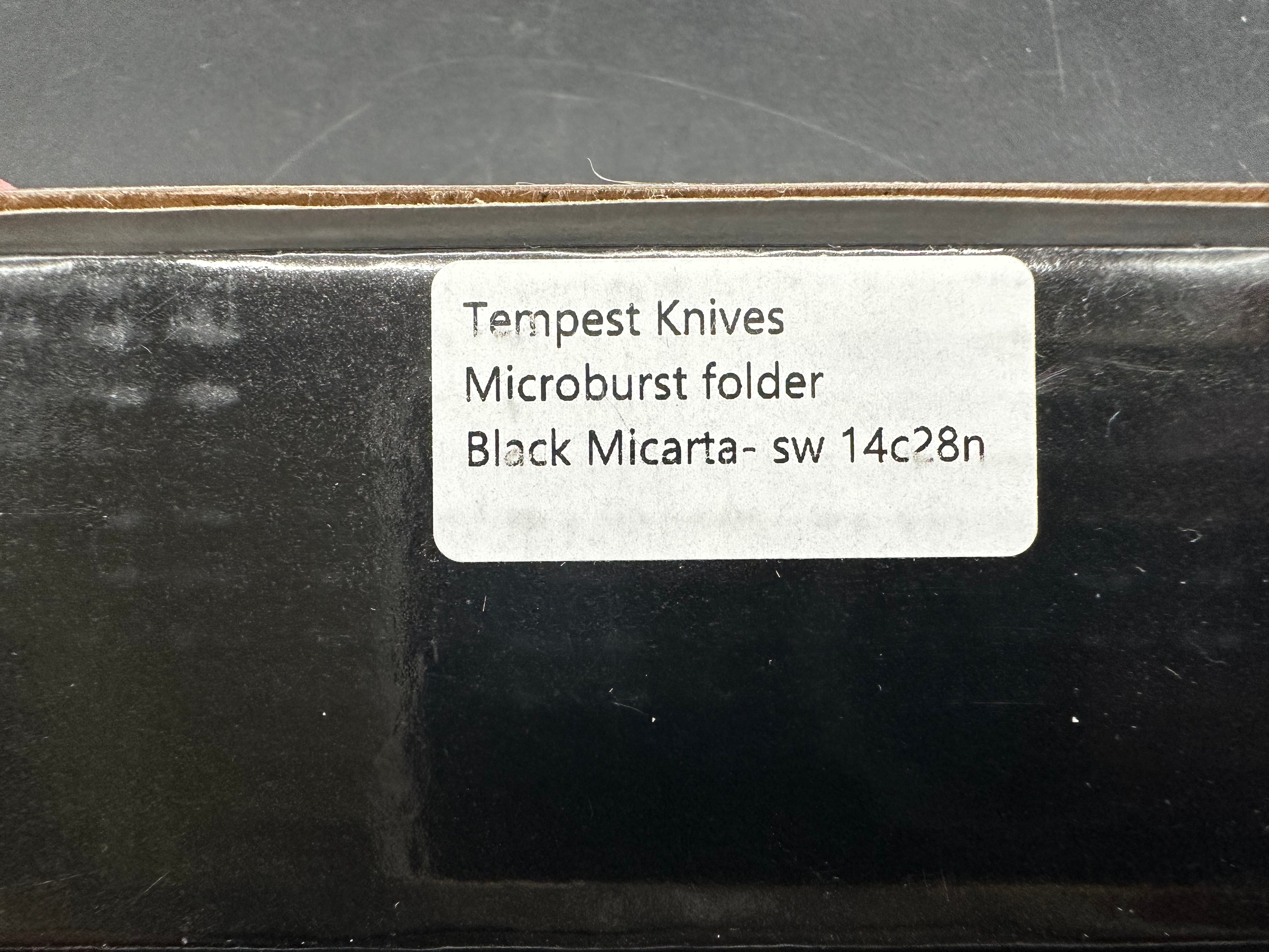 Tempest Microburst Black Micarta Pocket Knife - EDC Folding Knife for Outdoor, Camping, and Everyday Carry