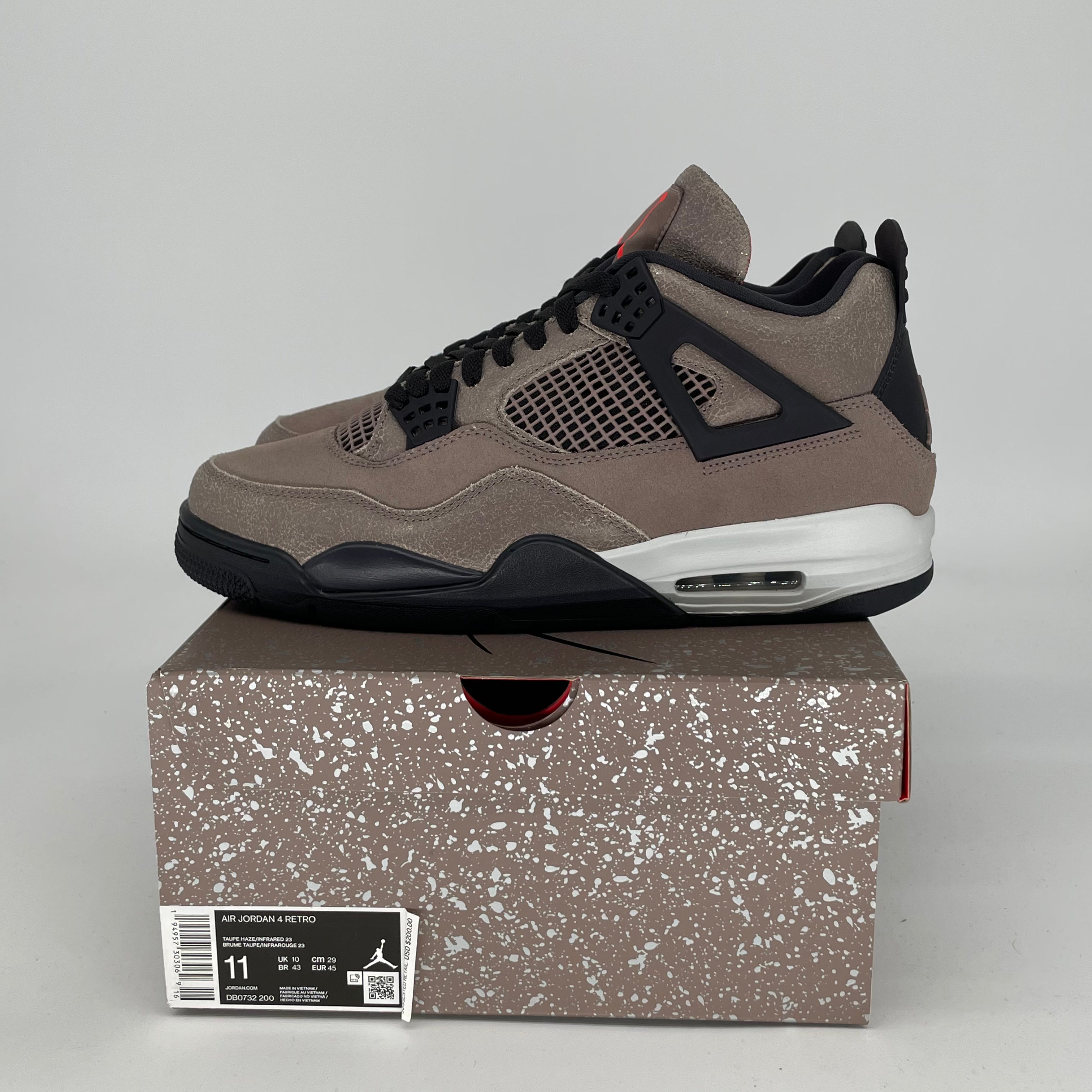 AIR JORDAN 4 TAUPE HAZE Sneakers - Men's Size 11 & Women's Size 12.5W - Style DB0732-200 - Retro Basketball Shoes for Casual Wear & Street Fashion