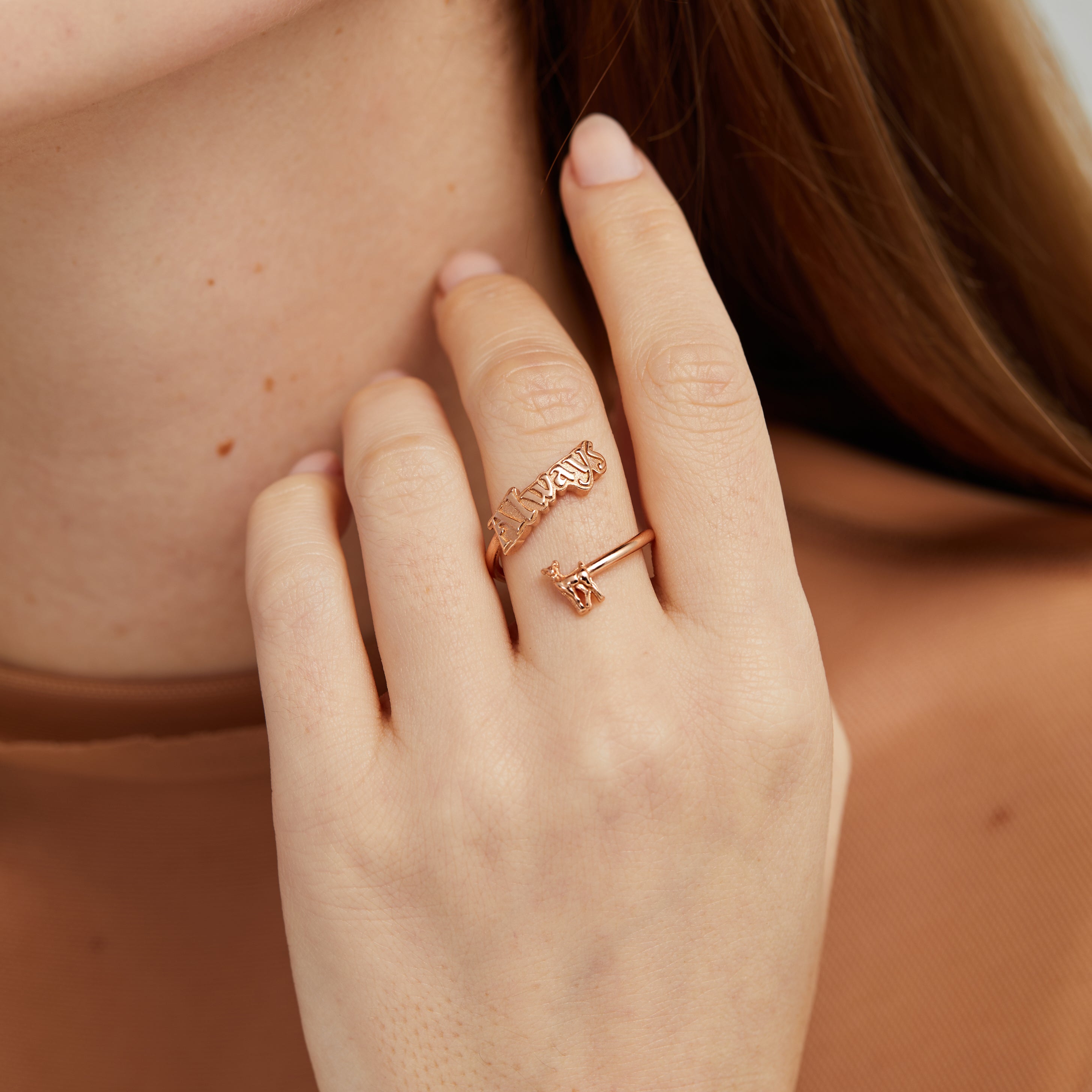 Harry Potter 'Always' Ring - Official Hogwarts Jewelry for Fans, Gift for Potterheads - Perfect for Cosplay, Halloween, and Collectors