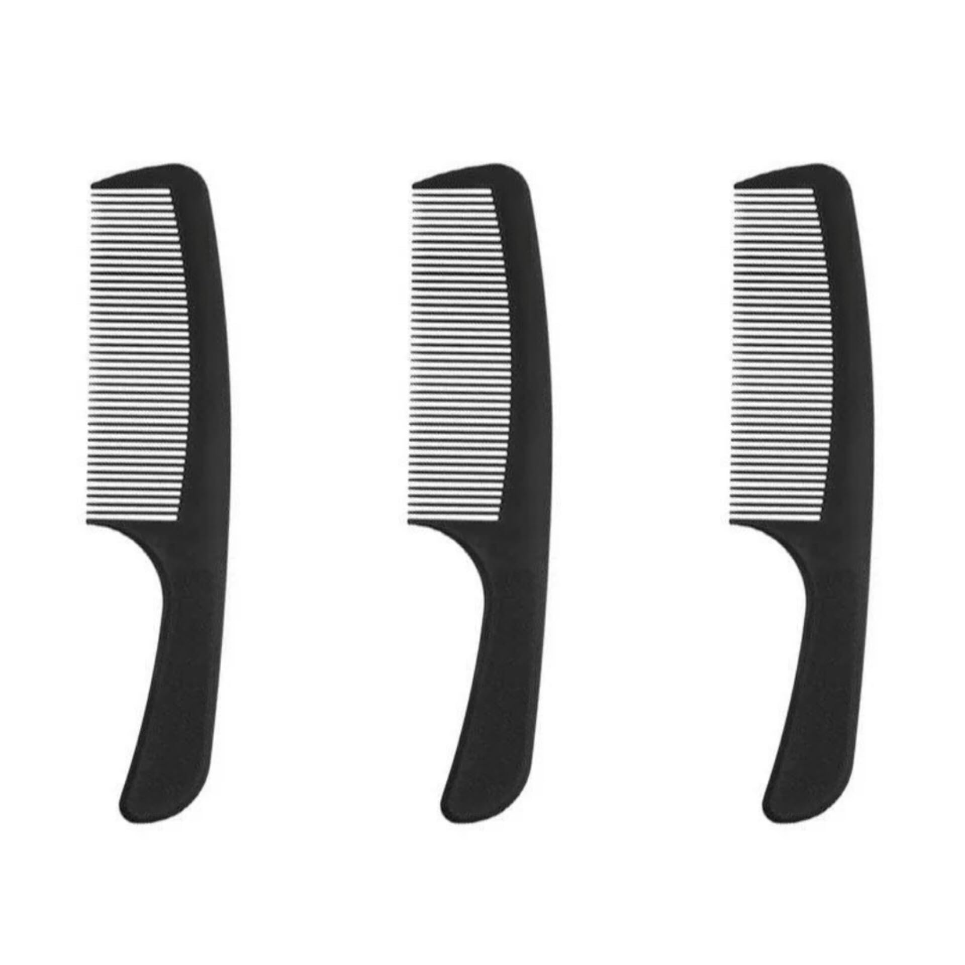 Fine Tooth Pocket Combs with Handle - 3 Pack Compact Travel Hair Comb for Men & Women - Perfect for Travel, Gym, Office & Everyday Carry