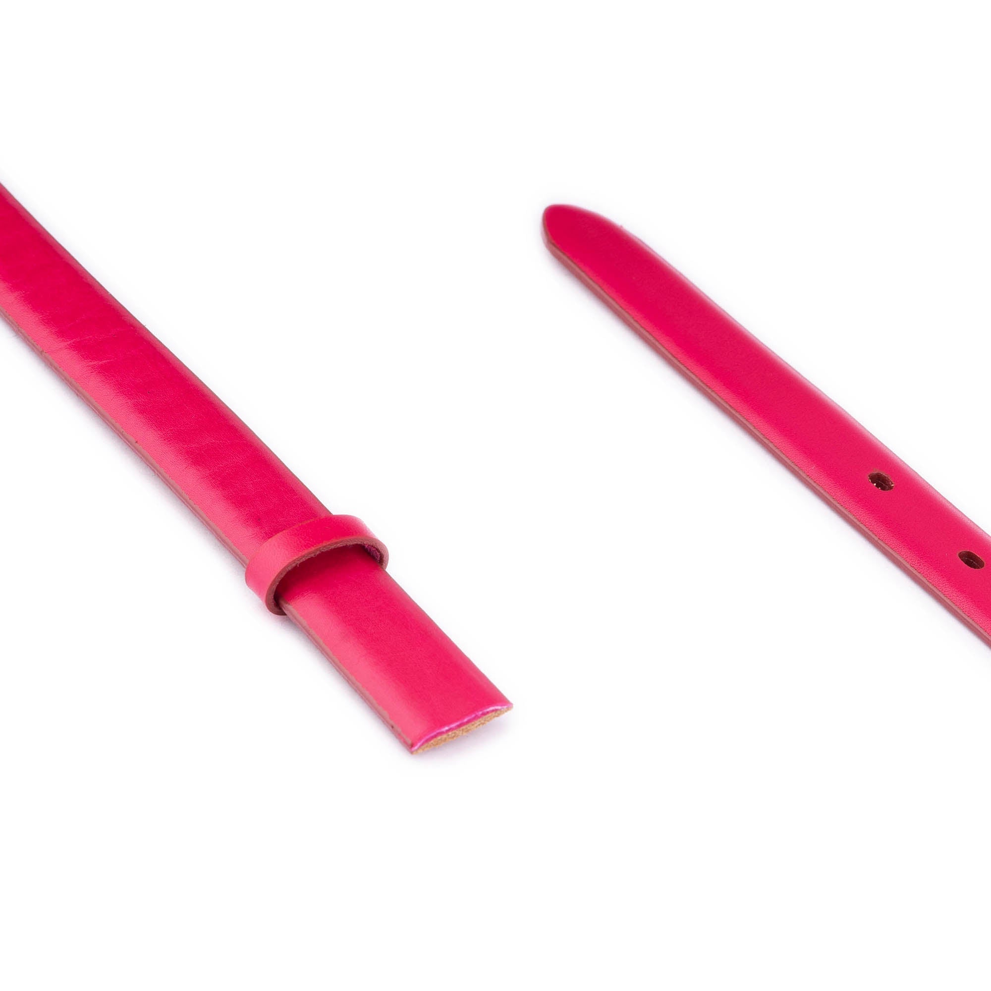 Fuchsia Leather Belt for Women - Replacement Strap Compatible with Cartier Buckles | Elegant Accessory for Dresses, Jeans & Office Wear