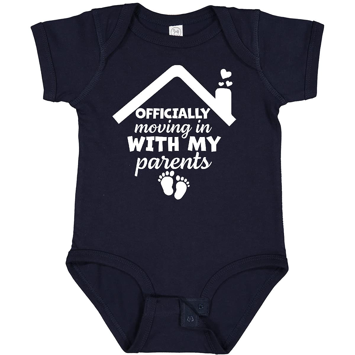 Inktastic NICU Graduate Officially Moving in with My Parents Baby Bodysuit - Cute Newborn Onesie for Preemie Milestones & Family Celebrations - Perfect for NICU Graduation, Homecoming & First Family Photos