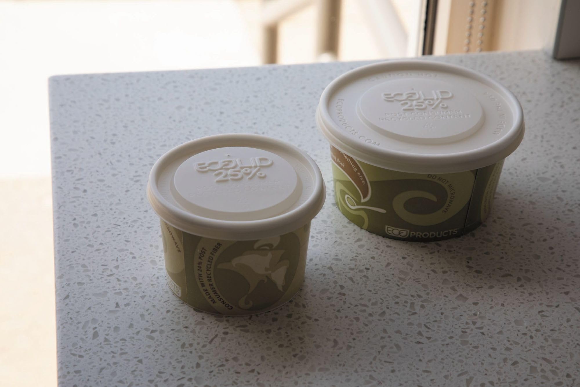 Eco-Products 100% Recycled PET 8oz Paper Food Bowls with Dome Lids - Case of 1000, Clear Disposable Containers for Hot & Cold Foods, Fits 8oz Round Containers - Perfect for Takeout, Catering, Parties & Eco-Friendly Restaurants