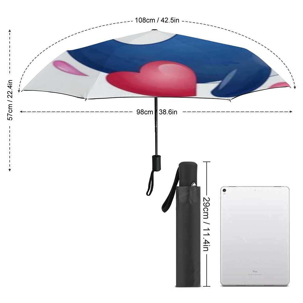 Windproof Travel Umbrella - Compact Folding Auto Open/Close Rain Umbrella for Men & Women - Lightweight & Durable for Golf, Commuting, Hiking & Outdoor Activities