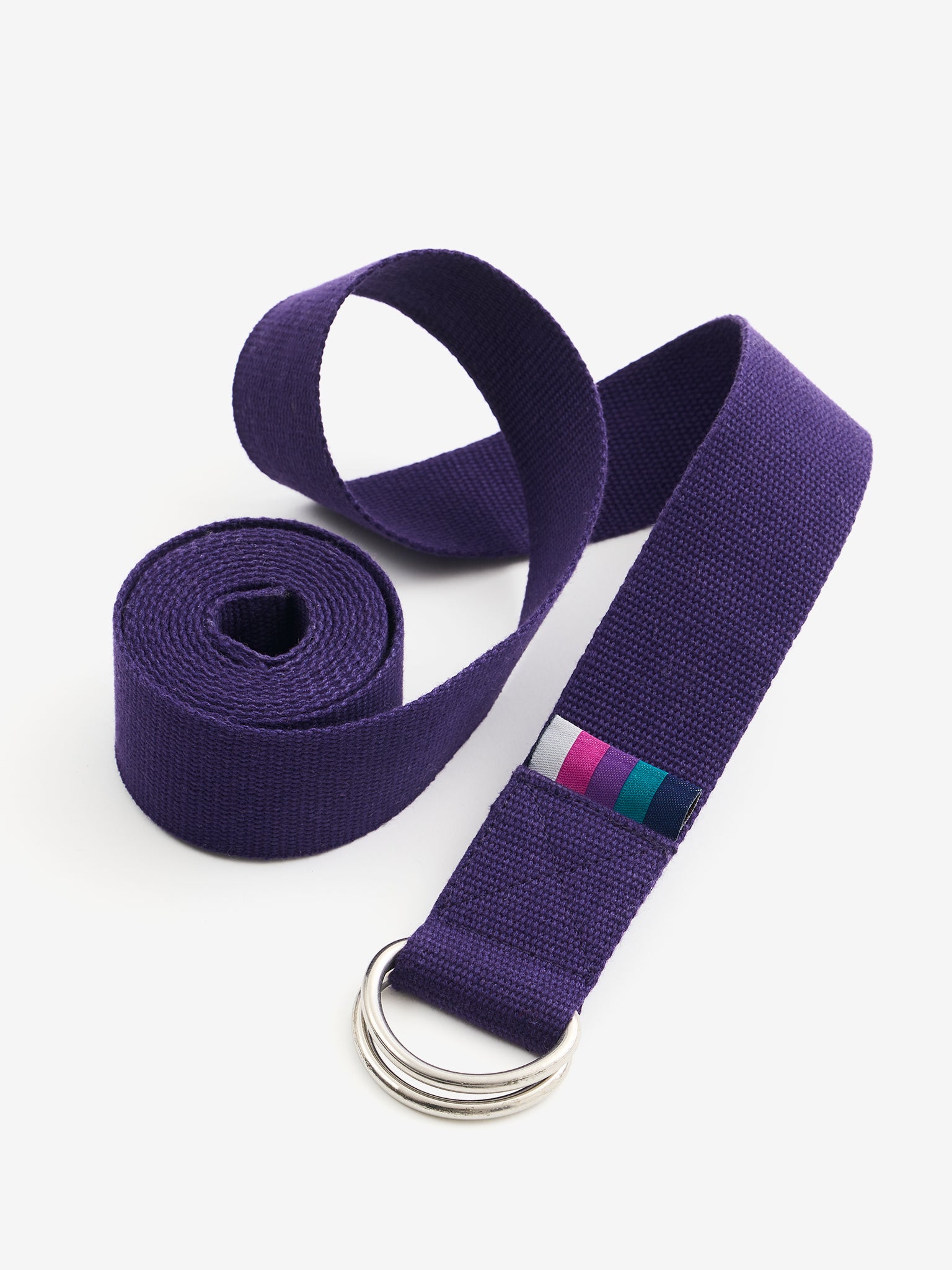 Organic Cotton D-Ring Yoga Belt for Stretching & Flexibility | Premium Yoga Accessory for Home & Studio Practice | Eco-Friendly & Comfortable