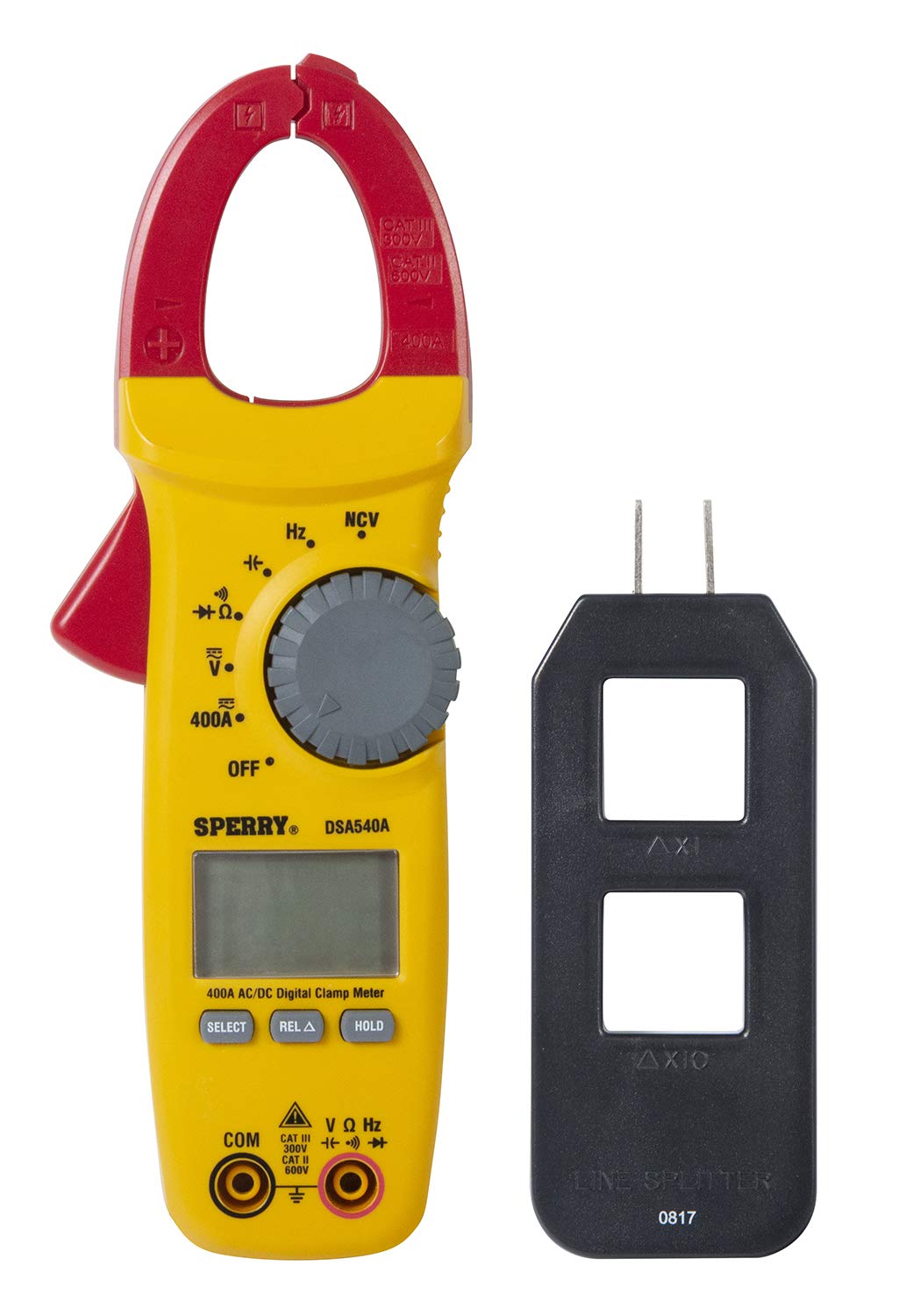 Sperry Instruments ESK1 Digital Clamp Meter & Line Splitter Tester Kit - Professional Electrical Testing Tool for Home & Industrial Use - Yellow
