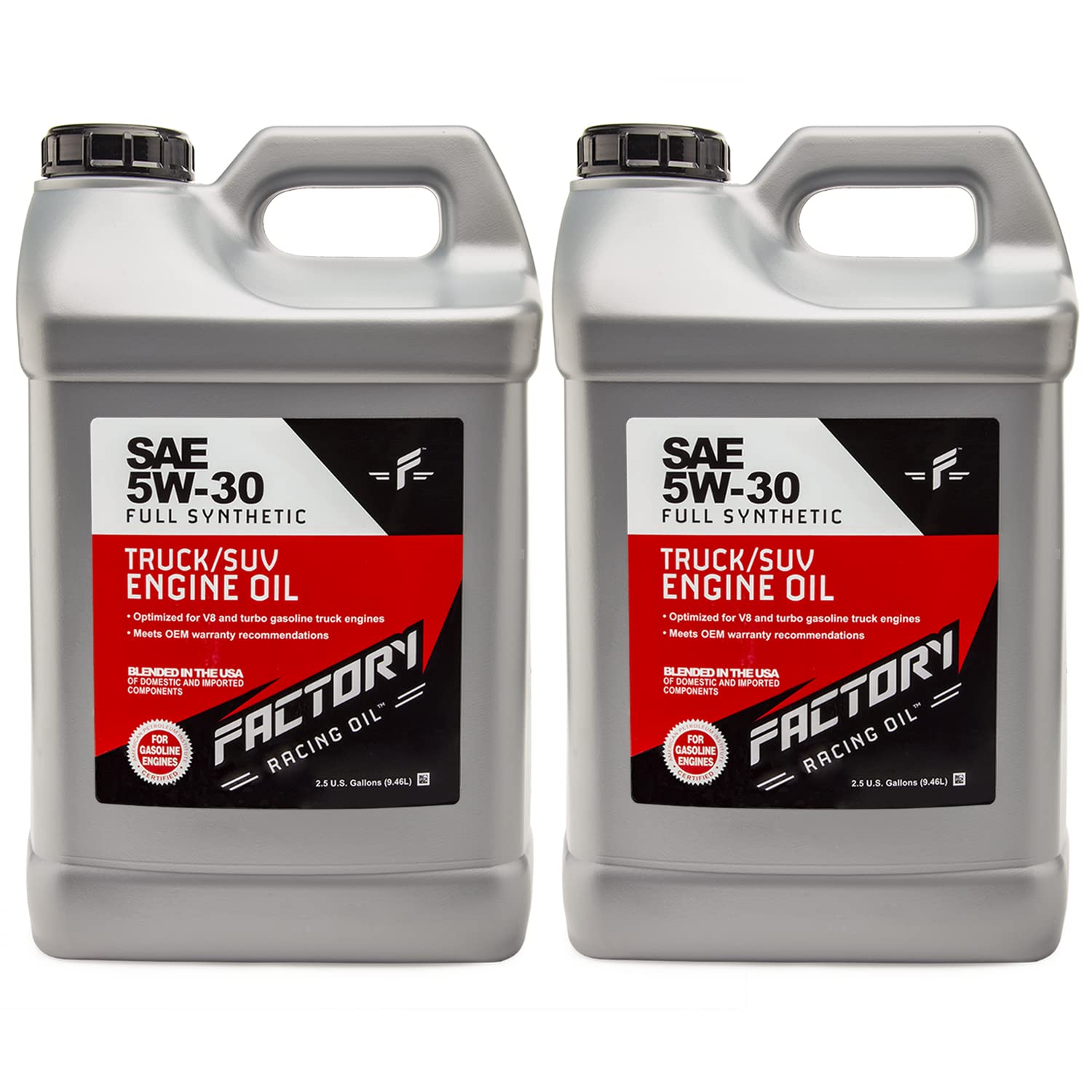 Premium SAE 5W-30 Full Synthetic Engine Oil for Trucks & SUVs - API SP ILSAC GF-6A Certified - 5 Gallon (2x2.5 Gal) - Ideal for High-Performance Engines, Heavy-Duty Towing & Extreme Weather Conditions