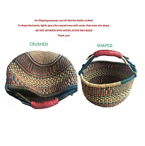 Handwoven African Bolga Basket from Ghana - 20
