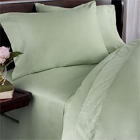 Premium 600 Thread Count 100% Long Staple Giza Cotton King Size 6-Piece Bed Sheet Set with 4 Pillowcases - Sage Green Solid Deep Pocket - Ultra Soft & Breathable for Luxurious Sleep Experience