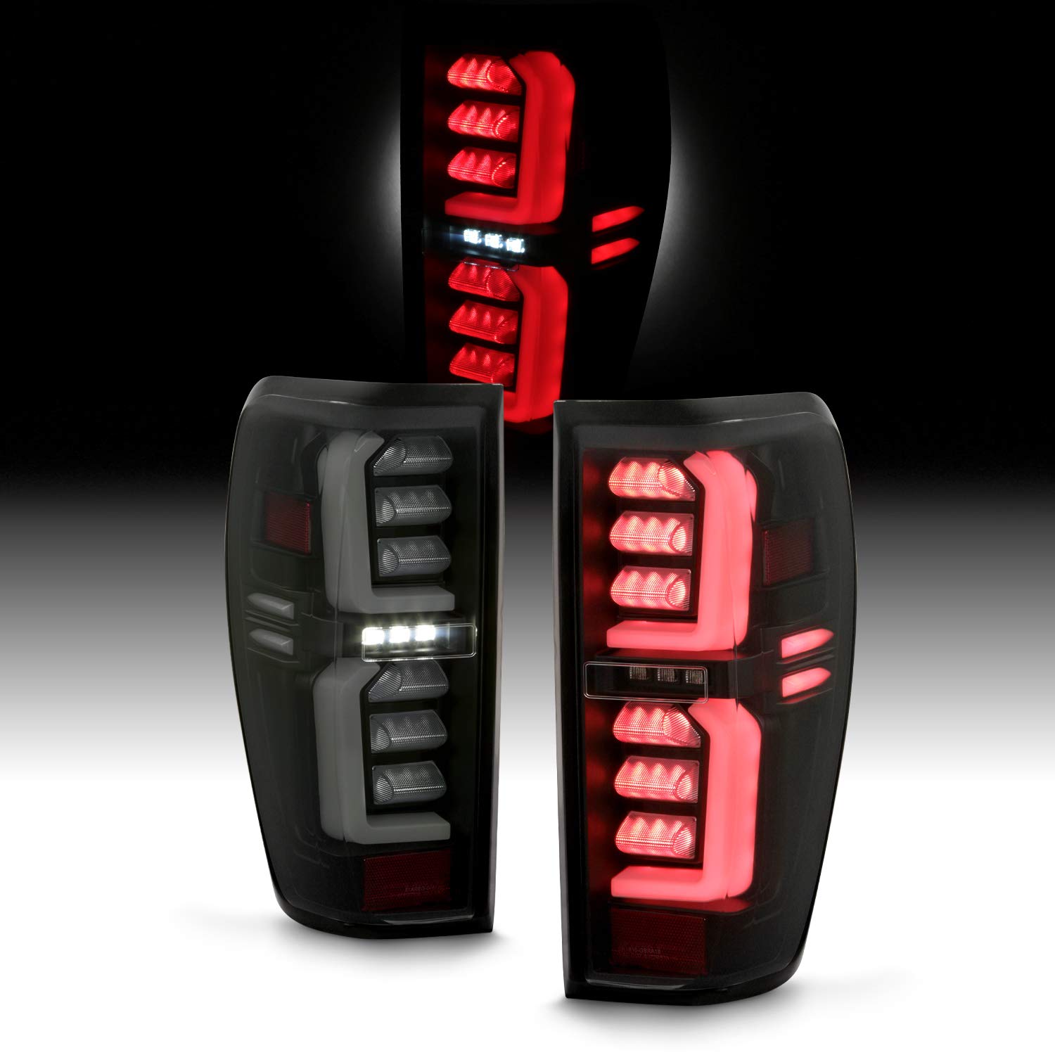 AKKON Black Smoked LED Tail Brake Lights for 2019-2023 GMC Sierra 1500/2500HD/3500HD (Non-LED Models) - Pair (Driver & Passenger Side) - Upgrade Your Truck's Style & Nighttime Visibility