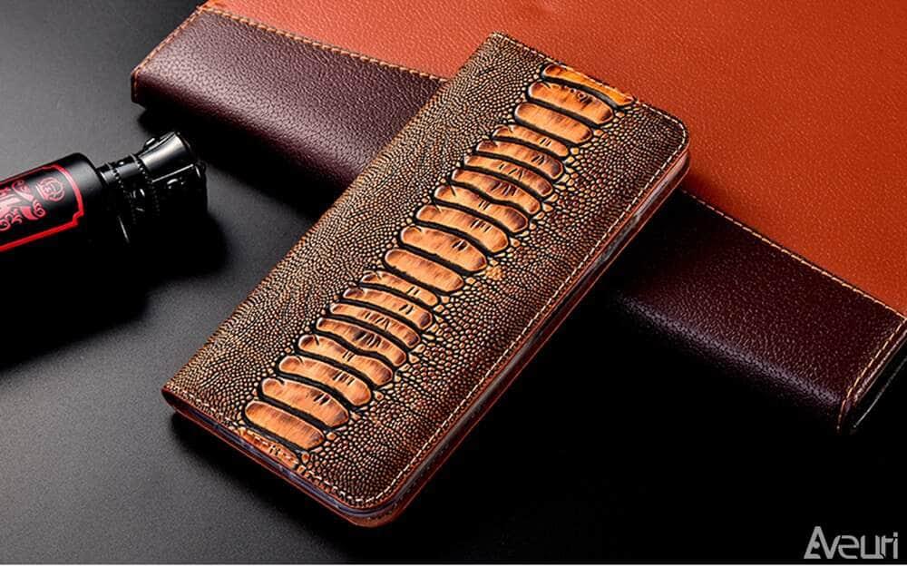 Premium Genuine Leather Flip Case for Samsung Galaxy A34 - Luxury Protection with Card Slots | Perfect for Work, Travel & Everyday Use