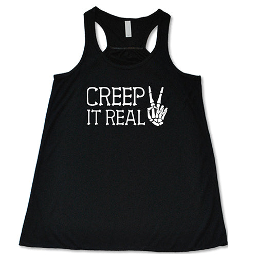 Creep It Real Halloween T-Shirt for Men & Women - Funny Spooky Graphic Tee for Halloween Parties, Costume Contests & Everyday Wear