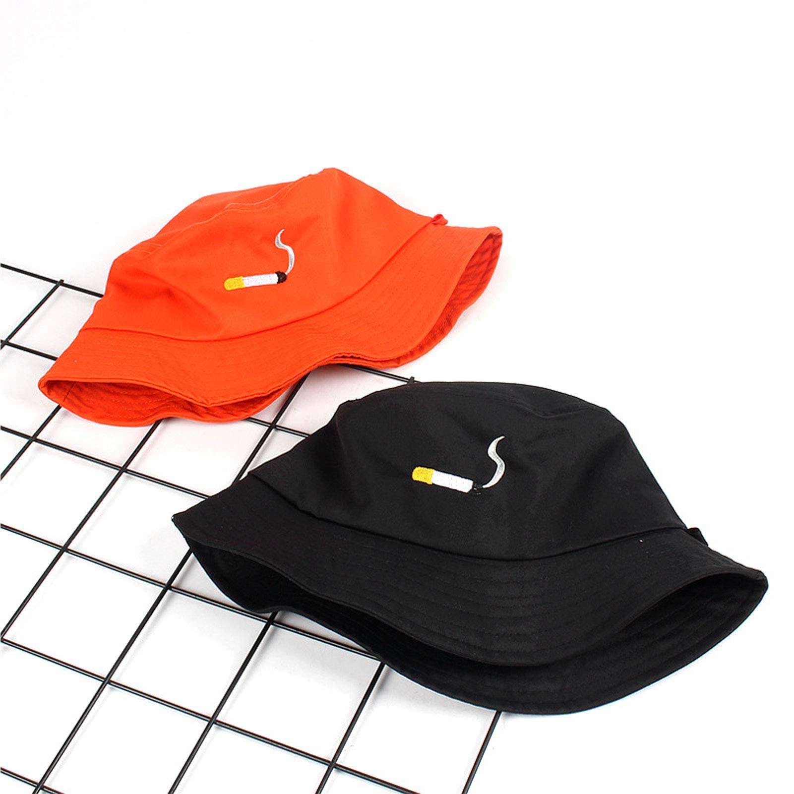 Unisex Cotton Bucket Hat with Embroidery - Wide Brim Sun Hat for Outdoor Sports, Fishing & Beach - UPF 50+ UV Protection Summer Hat for Men & Women