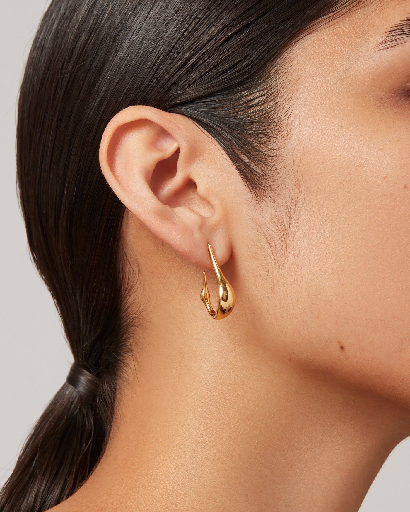 Colette Small Hoop Earrings for Women - 14K Gold Plated Dainty Hoops - Minimalist Everyday Jewelry for Casual & Office Wear