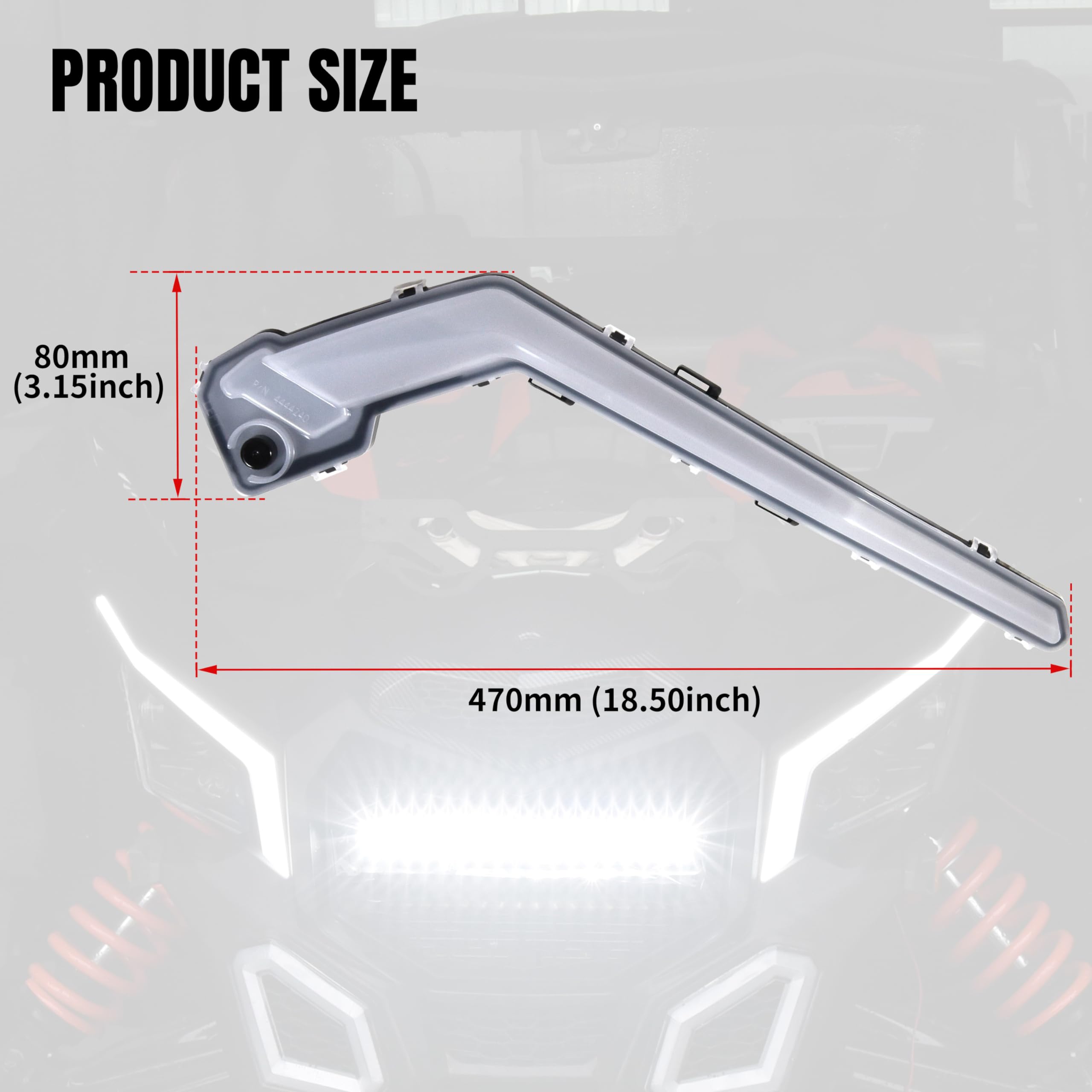 SAUTVS X3 LED Front Signature Fang Lights & Turn Signal Assembly for Can-Am Maverick X3 XDS XRS Max Turbo R Trail Sport (2017-2025) - Replacement Parts #710004994 & 710004995 - Perfect for Off-Road Adventures & Nighttime Trail Riding