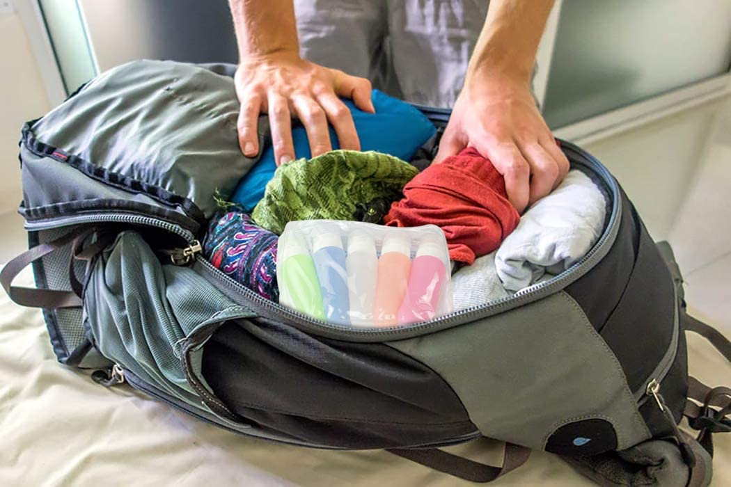 Aoutacc 5 Pack TSA Approved Travel Bottles Set - Leakproof Silicone Containers for Shampoo, Conditioner & Lotion - Perfect for Air Travel, Gym & Vacation Toiletries Organization