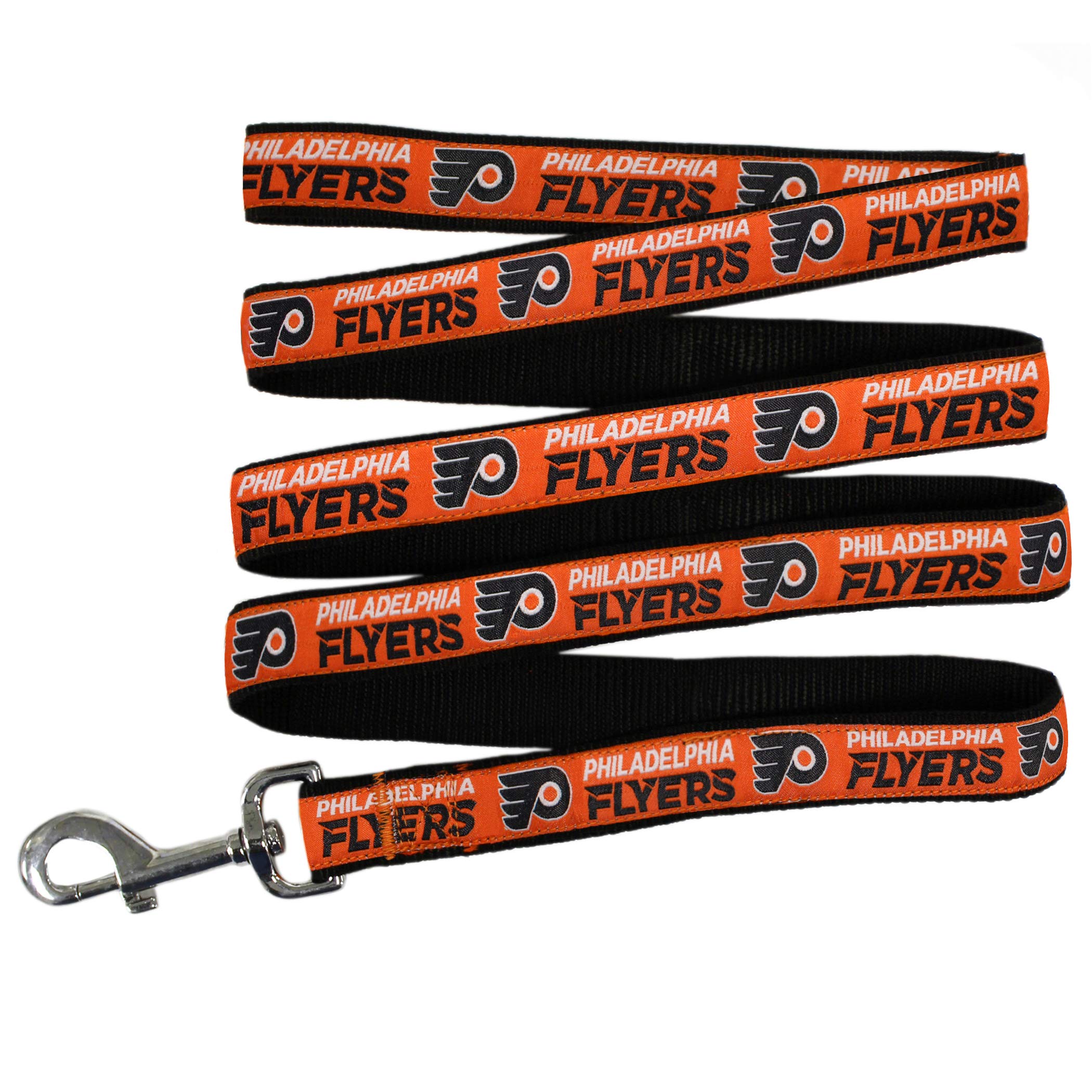 Philadelphia Flyers NHL Pet Leash for Dogs & Cats - Medium 4ft Hockey Fan Dog Leash with 0.62in Width (FLY-3031-MD) - Perfect for Game Day Walks & Showing Team Spirit