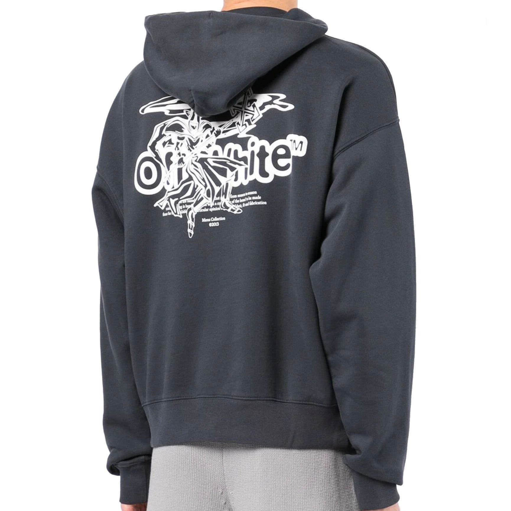 Off White Warrior Logo Hoodie - Trendy Streetwear Hooded Sweatshirt for Men & Women | Perfect for Casual Wear, Gym & Urban Fashion