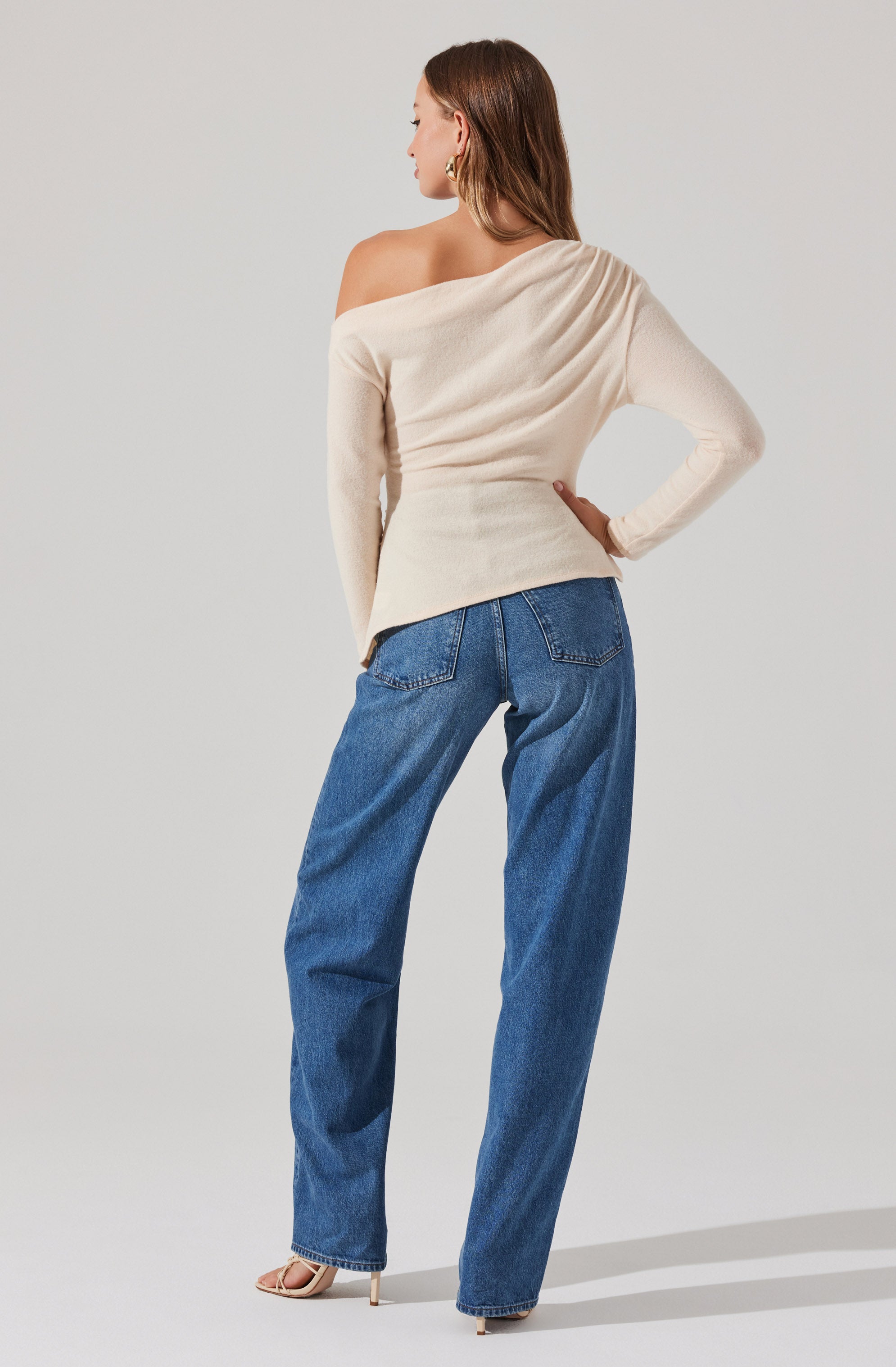 Asymmetrical Off Shoulder Tie Knit Top for Women - Trendy Summer Casual Blouse - Perfect for Date Night, Beach Outings & Vacation Wear