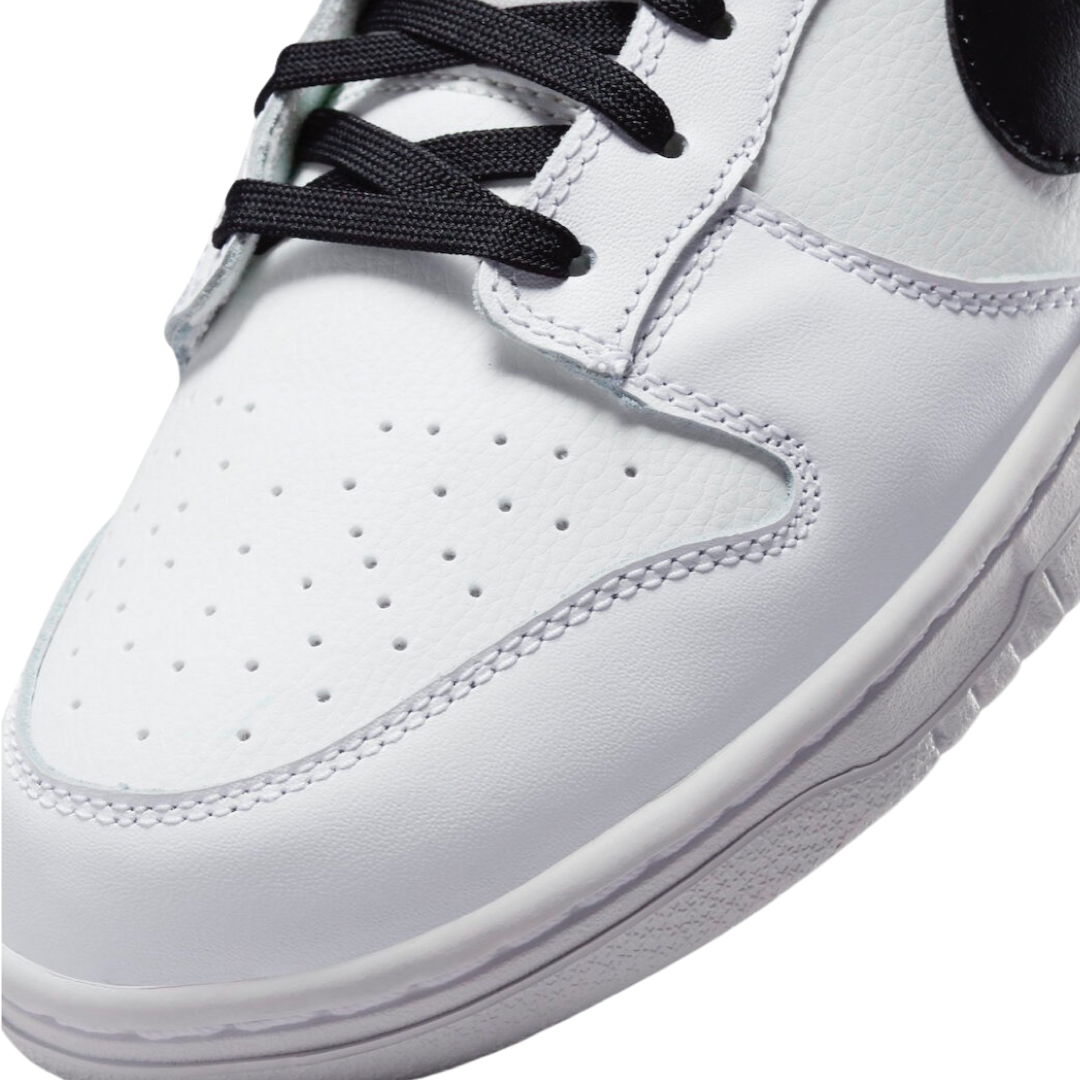 Nike Dunk Low Retro Men's Shoes - White Black Summit White Sneakers for Casual Wear & Street Style