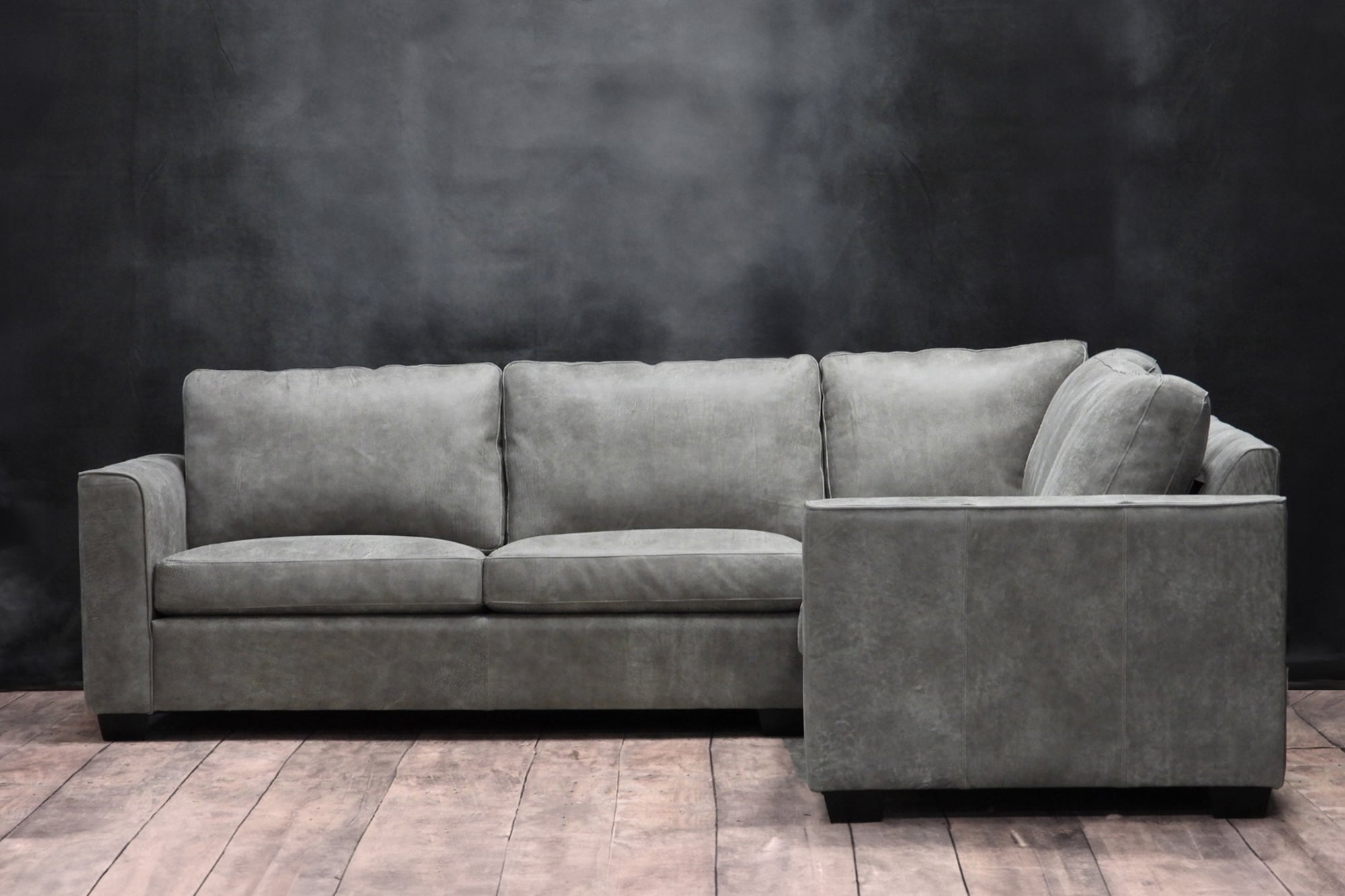 Luxury Torino Leather Sectional Sofa - Genuine Top Grain Leather, Modern L-Shaped Couch for Living Room, Family Room & Home Theater Comfort
