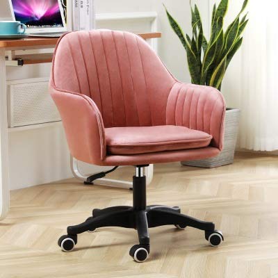 Ergonomic Small Computer Chair - Adjustable Swivel Office Chair with Lumbar Support, Breathable Fabric for Home, Bedroom & Student Study (Red) - Perfect for Work, Gaming & Online Classes