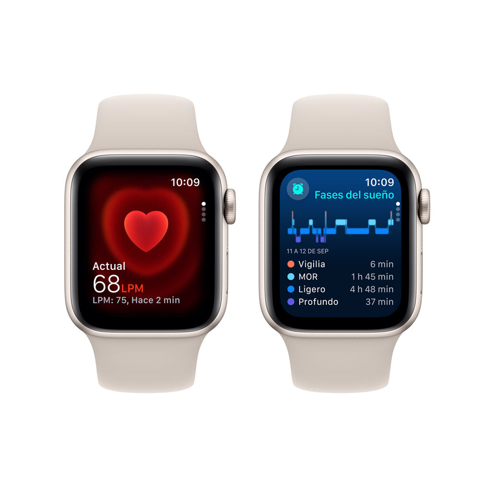 Apple Watch SE GPS 40mm - Starlight Aluminum Case & Sport Band S/M - Perfect for Fitness Tracking & Daily Wear