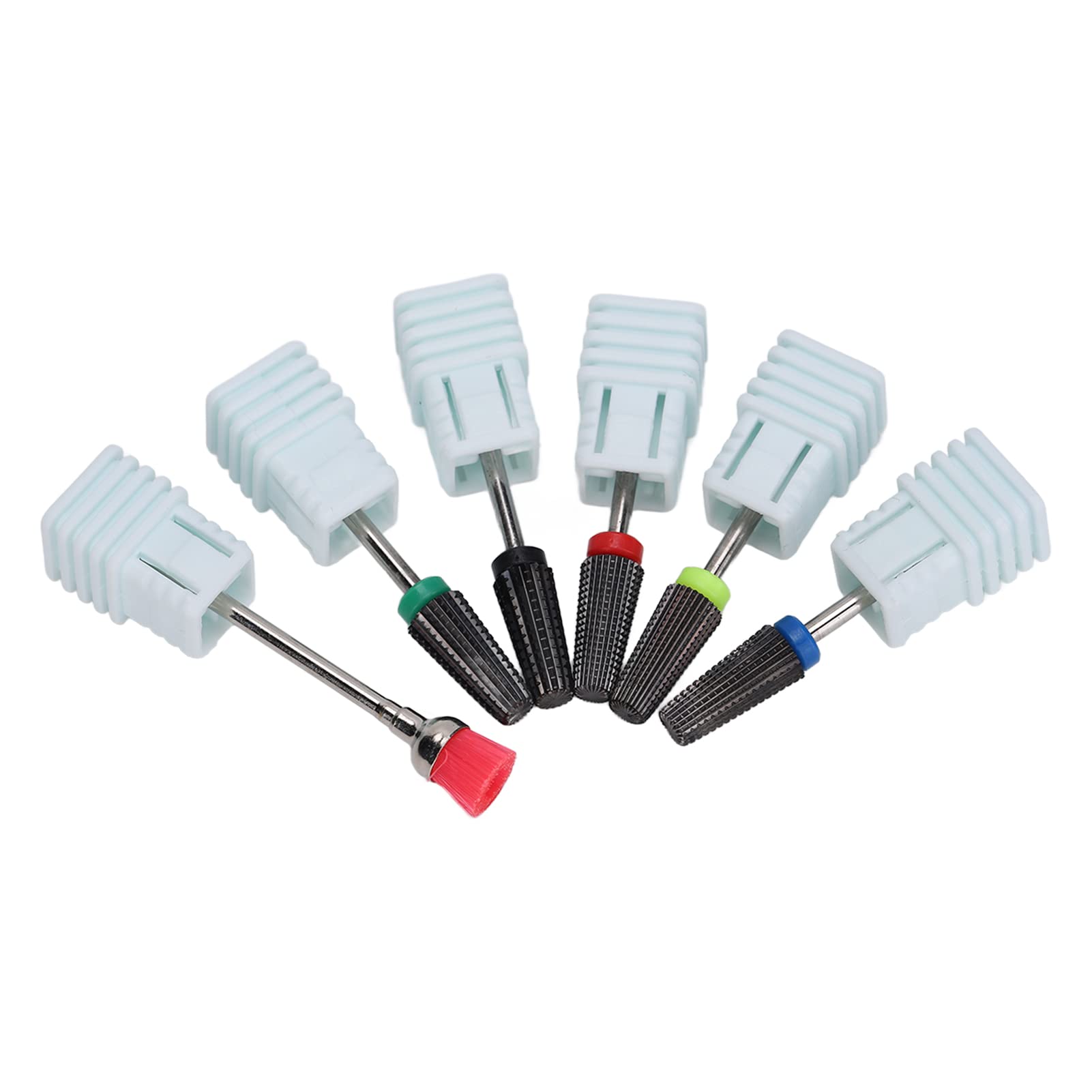 Professional Nail Drill Bits Set - 2-Way Rotation Tungsten Steel Gel Polish Removal Kit with Dust Brush & Grinding Heads for Manicure Pedicure | Home Salon & Nail Art Accessories | Perfect for DIY Nail Care & Professional Salons